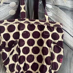 Polka Dot Canvas Tote Bag  thirty one canvas bag